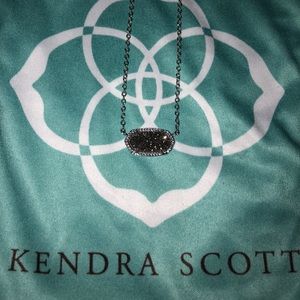 KENDRA SCOTT necklace (silver with platinum druzy)